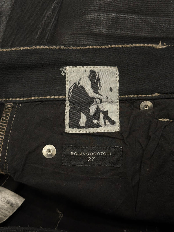 2022 Rick Owens coated “bolans bootcut” pants
