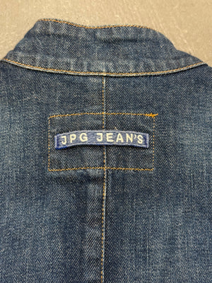 2000s Jean Paul Gaultier moto biker denim jacket