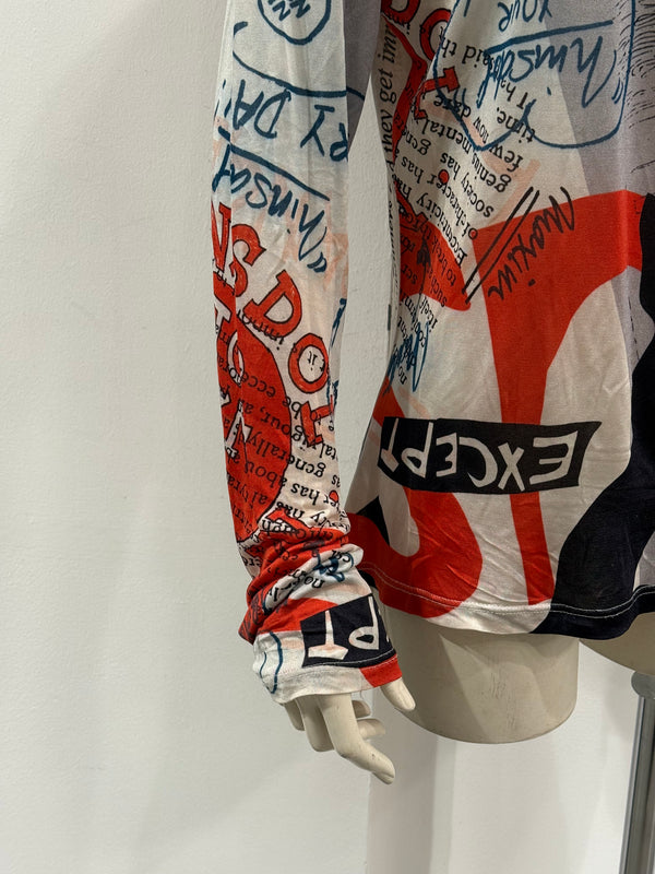 A/W2005 Vivienne Westwood "Propaganda" graphic mesh