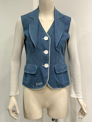 2000s Christian Dior hybrid denim jacket