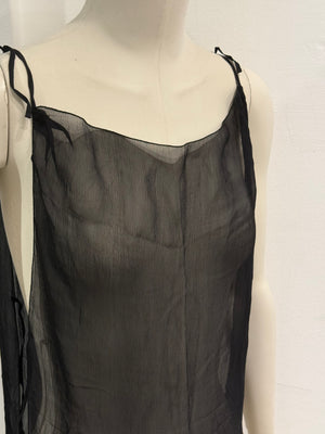 S/S2000 Prada Runway sheer slip dress with kiss eyelet