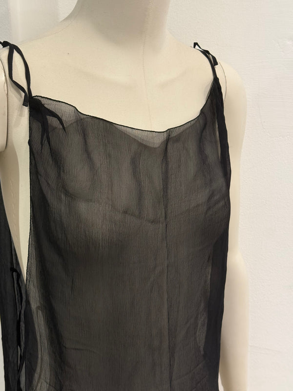 S/S2000 Prada Runway sheer slip dress with kiss eyelet