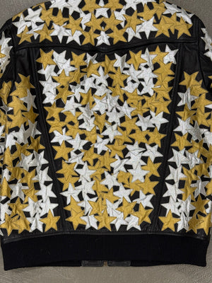S/S2016 Saint Laurent Paris by Hedi Slimane sample stars leather bomber jacket