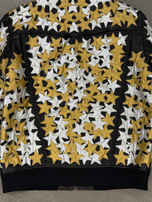 S/S2016 Saint Laurent Paris by Hedi Slimane sample stars leather bomber jacket