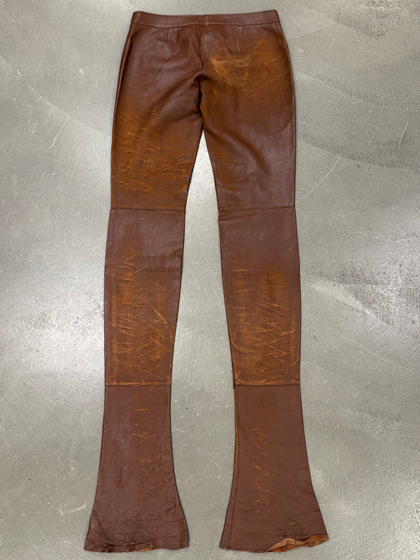 A/W2001 Dolce & Gabbana iconic runway over-heel distressed leather pants