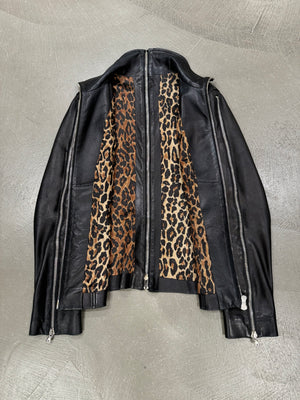S/S2003 Dolce & Gabbana multi zipper leather jacket