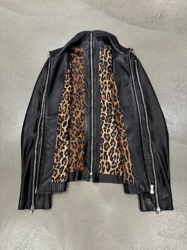 S/S2003 Dolce & Gabbana multi zipper leather jacket