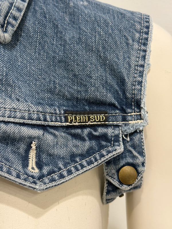 2000s Plein Sud cropped denim top