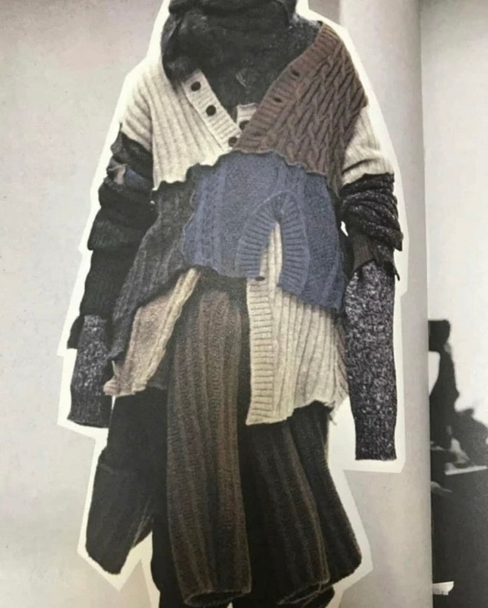 A/W 1996 Dolce & Gabbana patchwork reconstructed sweater