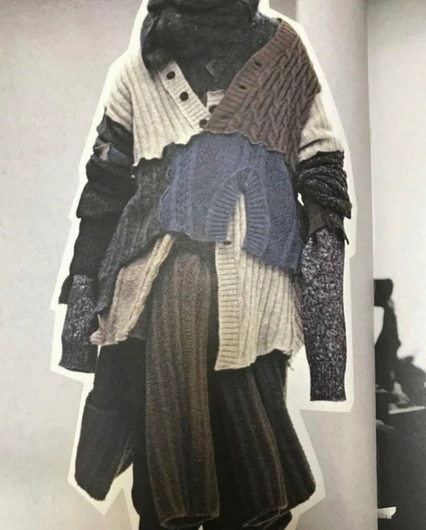 A/W 1996 Dolce & Gabbana patchwork reconstructed sweater