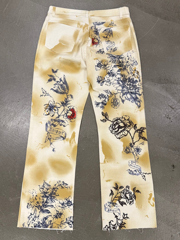 2003 Roberto Cavalli iconic tattoo jeans