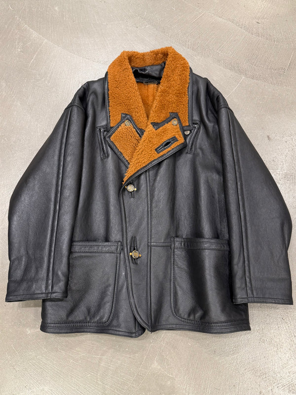 1980s Marithe Francois Girbaud heavy shearling coat