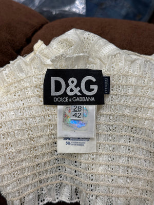 1990s Dolce & Gabbana sheer lace corset top