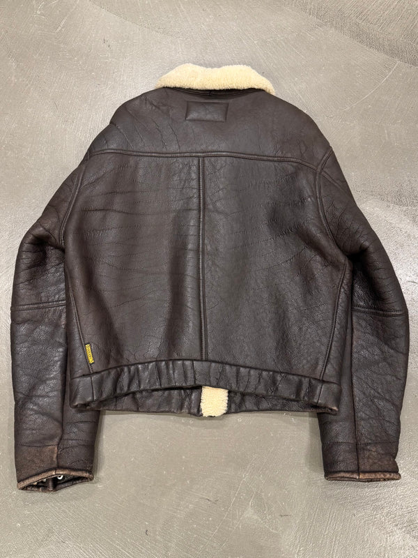 1990s Armani shearling aviator bomber jacket