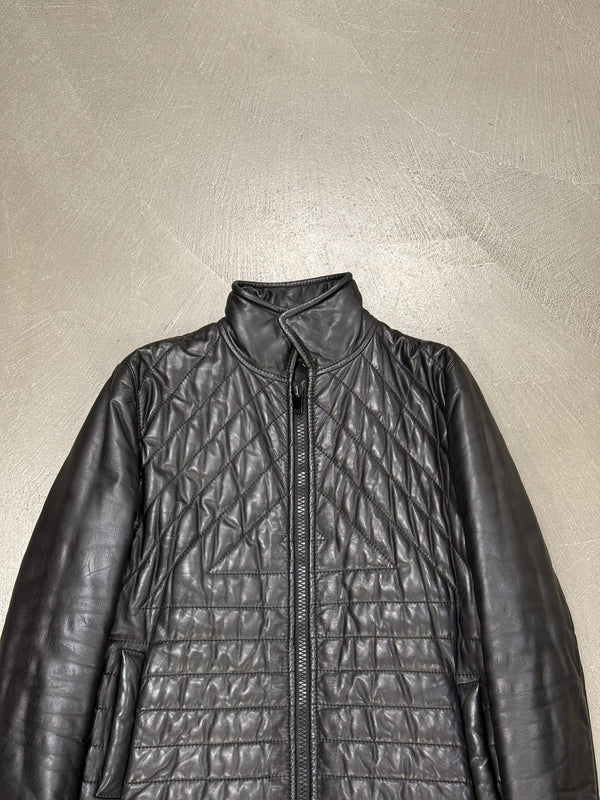 A/W2003 Dior by Hedi Slimane quilted leather Luster coat