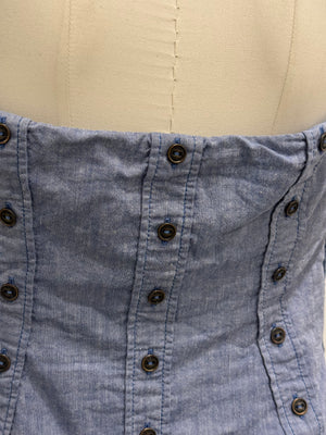 2000s Dolce & Gabbana buttons denim corset