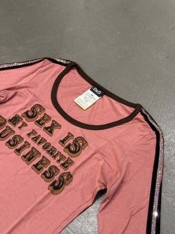 2000s Dolce & Gabbana "sex is my favorite business" t-shirt