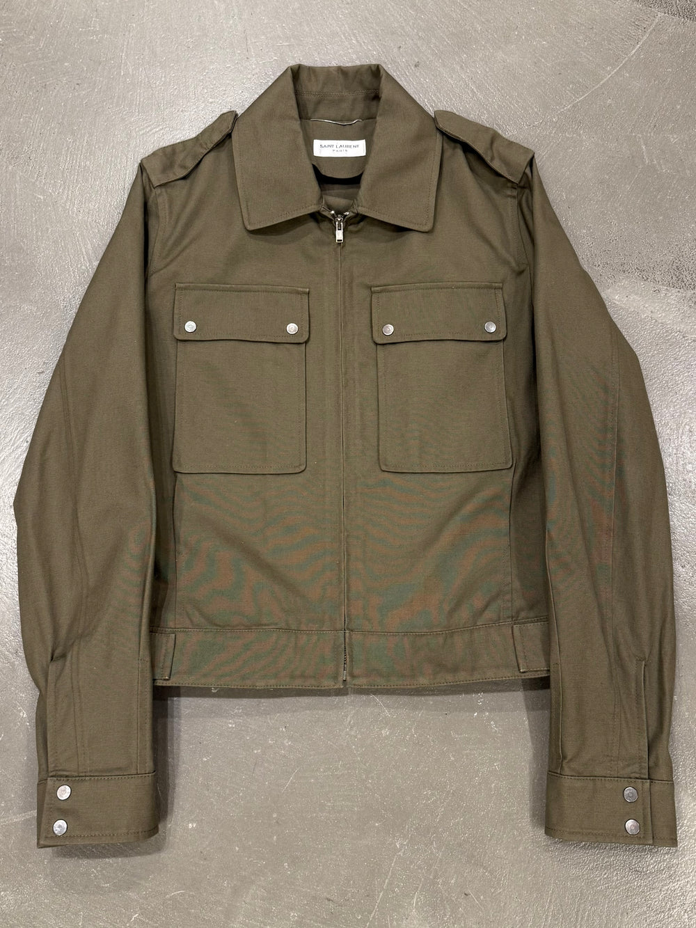 S/S2018 Saint Laurent sample cropped aviator blazer