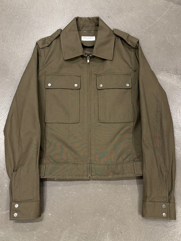 S/S2018 Saint Laurent sample cropped aviator blazer