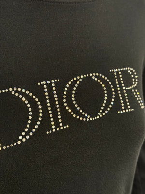 2005 Christian Dior by Galliano Swarovski logo longsleeve