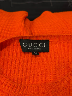 1990s Gucci by Tom Ford ribbed knit top