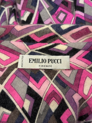 1990s Emilio Pucci optical print silk blouse