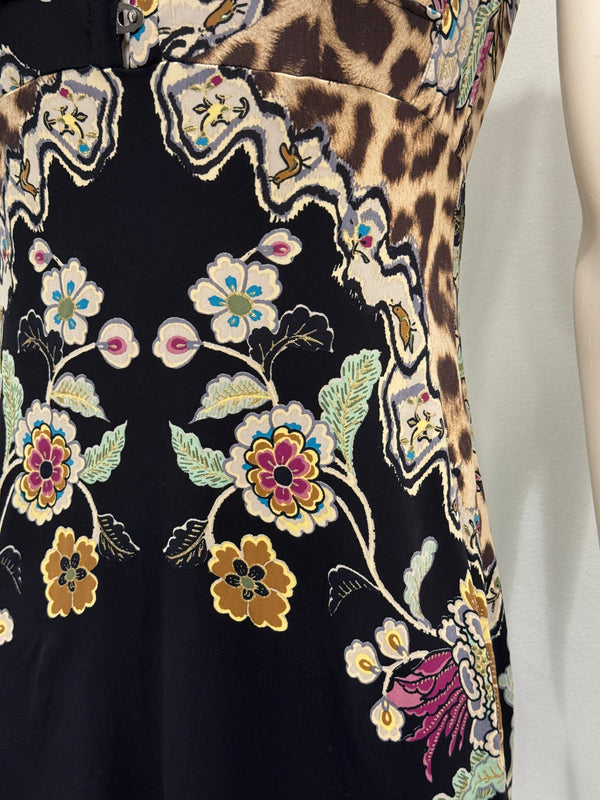 S/S2003 Roberto Cavalli Chinoiserie print corseted dress