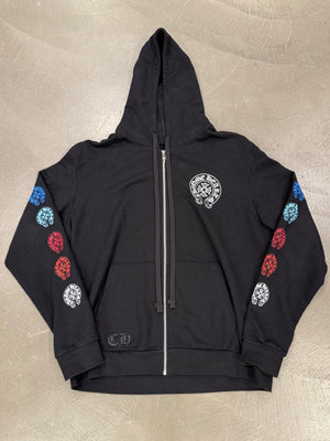 Chrome Hearts multicolor horseshoe logo zipup hoodie