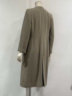 2000s Giorgio Armani greige minimalist coat