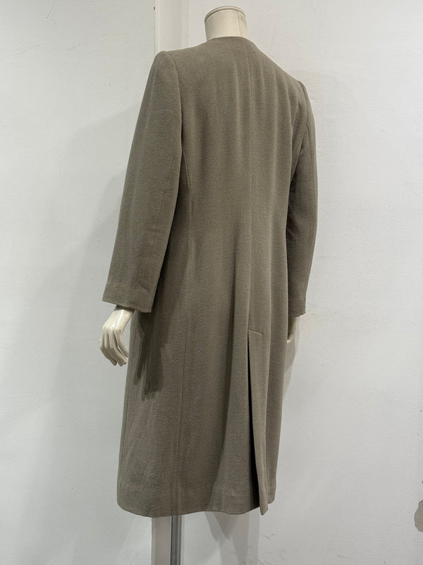 2000s Giorgio Armani greige minimalist coat