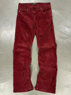 2000s Roberto Cavalli burgundy corduroy pants