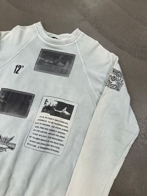 A/W 2004-2005 Raf Simons “waves” patchwork crewneck