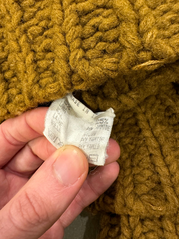 1990s Maison Margiela Miss Deanna Heavy Knit Shawl Collar Sweater