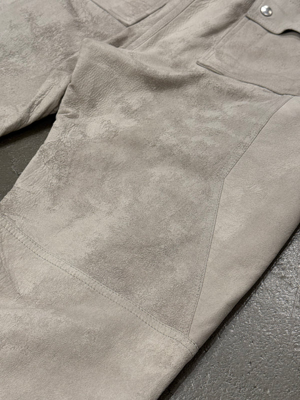 SS2021 Rick Owens “Phlegeton” distressed leather Bauhaus Cargo Pants