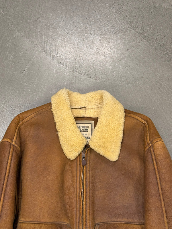 1990s Emporio Armani shearling flight jacket