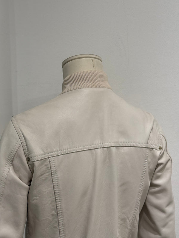 2002 Dolce & Gabbana leather bomber jacket