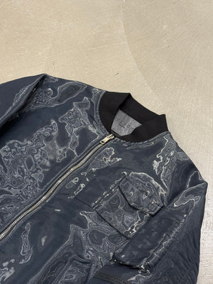2021 Givenchy liquid metal iridescent bomber