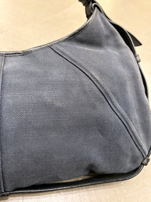 2002 Yves Saint Laurent by Tom Ford Mombasa blue canvas bag
