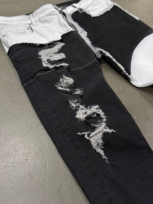 S/S2020 Rick Owens Tyrone painted sample jeans