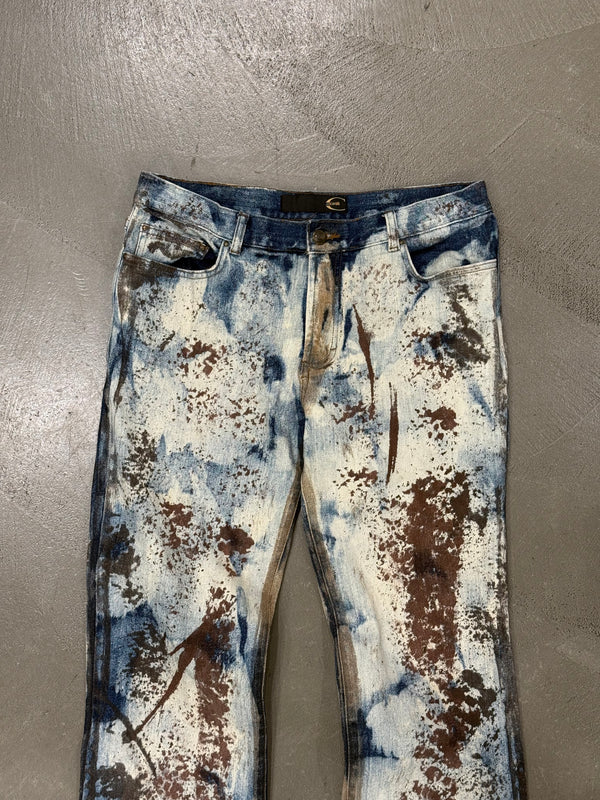 2000s Cavalli rust camo pants