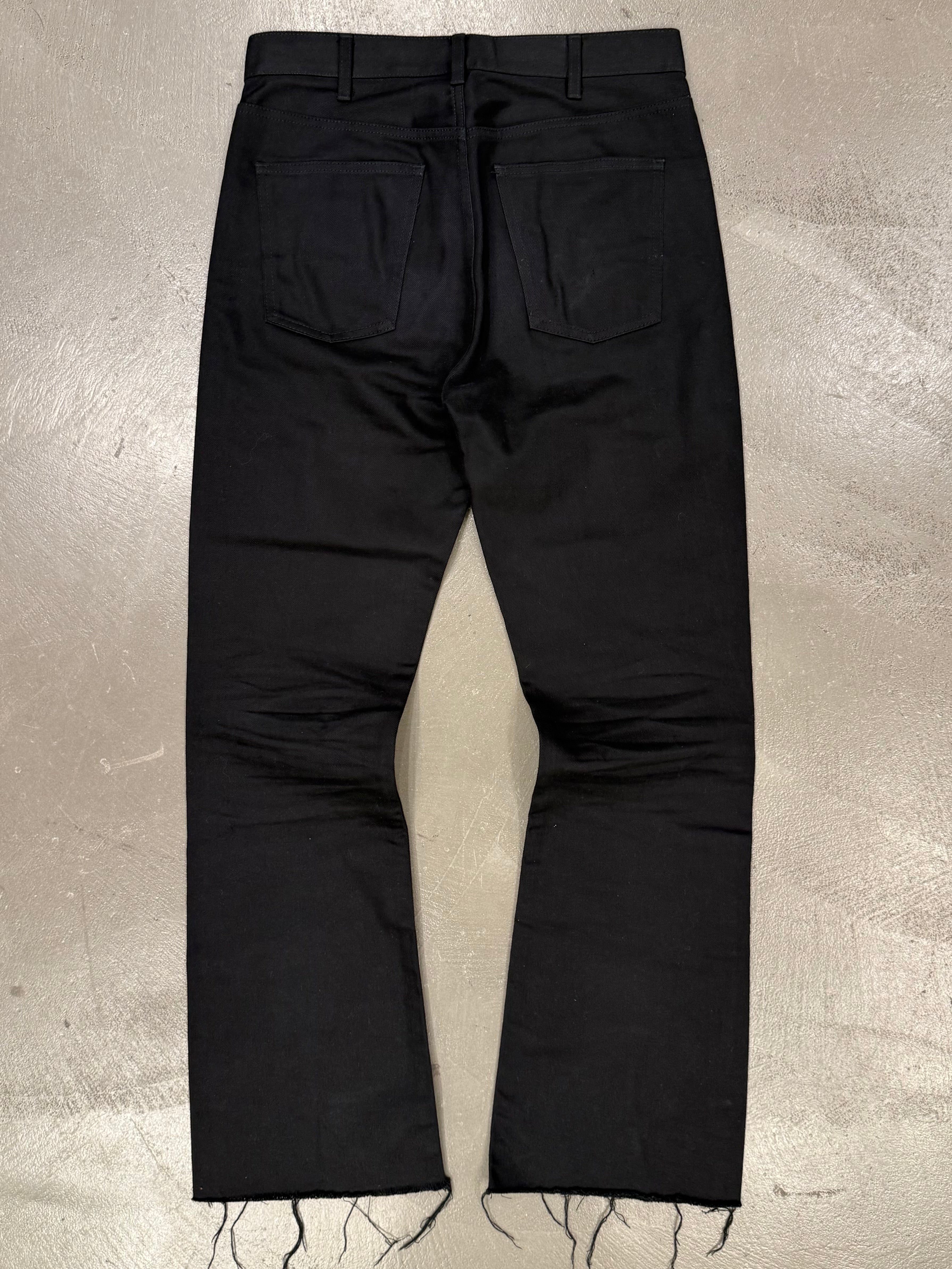 CELINE PANTALON DYLAN ブラックスラックス　ブーツカット LISA着CELINE セリーヌ ブーツカット レザーパンツ フレア デニム
