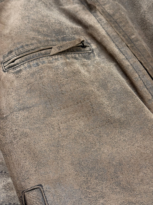 2000s Dolce & Gabbana pigskin moto biker leather jacket