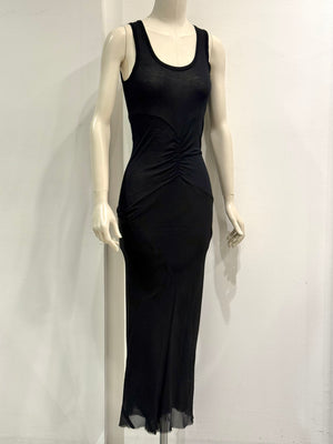 S/S2008 Rick Owens "Creatch" ruched maxi dress