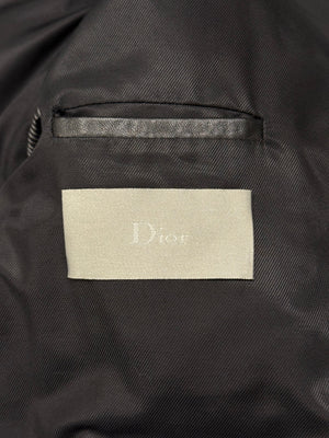 A/W2003 Dior by Hedi Slimane quilted leather Luster coat