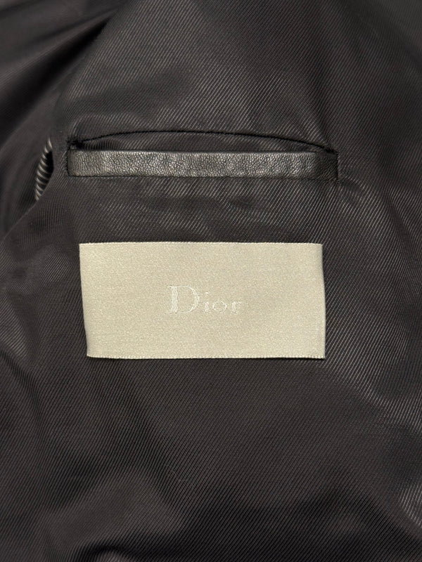 A/W2003 Dior by Hedi Slimane quilted leather Luster coat