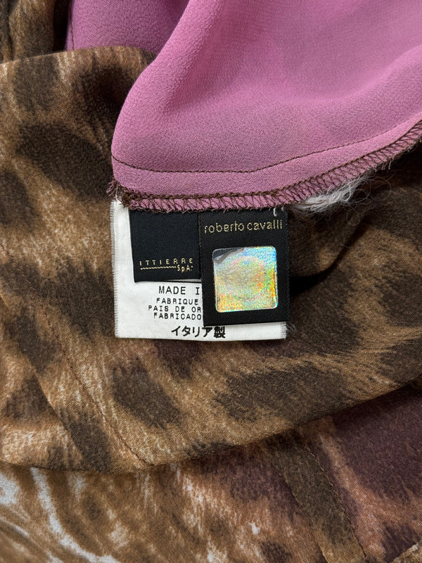 2000s Cavalli leopard print blouse