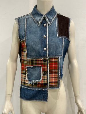 2000s Jean Paul Gaultier patchwork vest