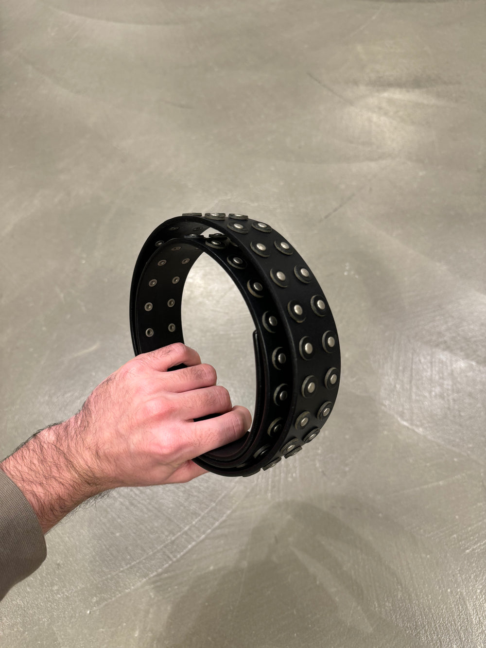 A/W 2003 Dior by Hedi Slimane luster studded belt