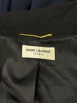 2014 Saint Laurent by Hedi Slimane teddy varsity jacket