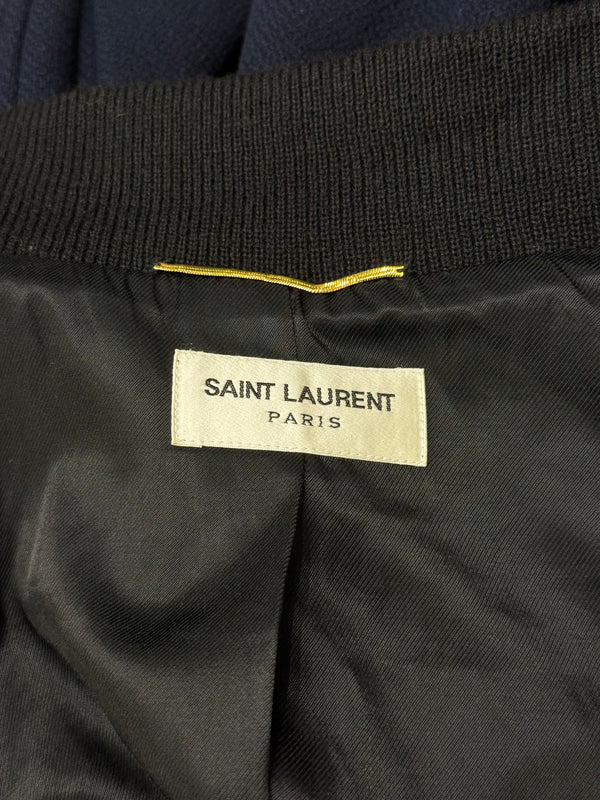 2014 Saint Laurent by Hedi Slimane teddy varsity jacket